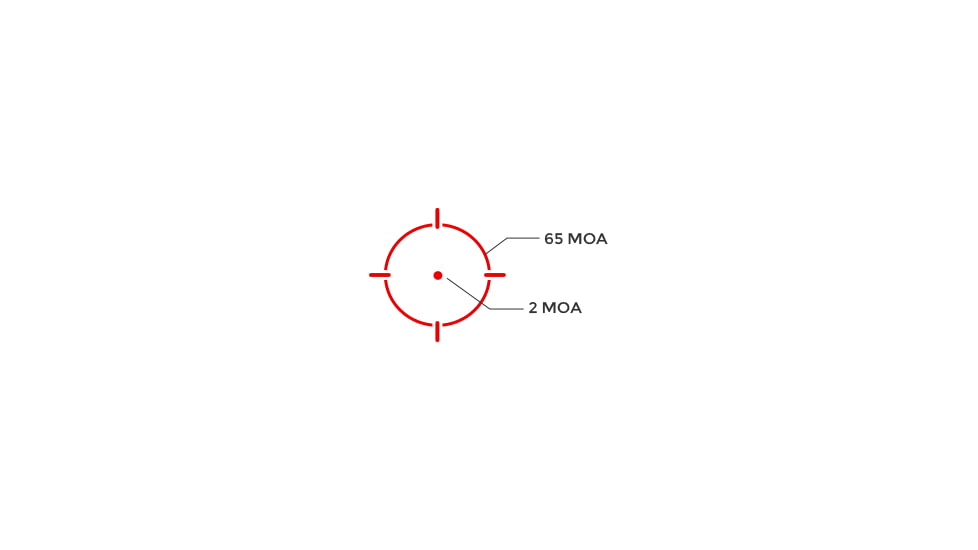 Holosun OPMOD AEMS Reflex Red Dot Sight, Red 2 MOA Dot and 65MOA Circle, Wolf Gray, AEMS-RD WG