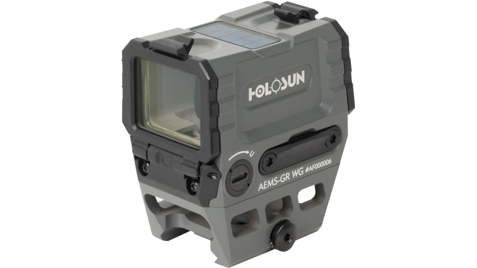 Holosun OPMOD AEMS Reflex Red Dot Sight, Green 2 MOA Dot and 65MOA Circle, Wolf Gray, AEMS-GR WG