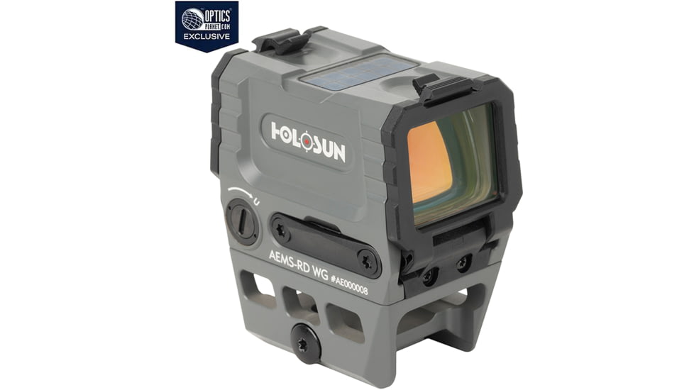 Holosun OPMOD AEMS Reflex Red Dot Sight, Red 2 MOA Dot and 65MOA Circle, Wolf Gray, AEMS-RD WG