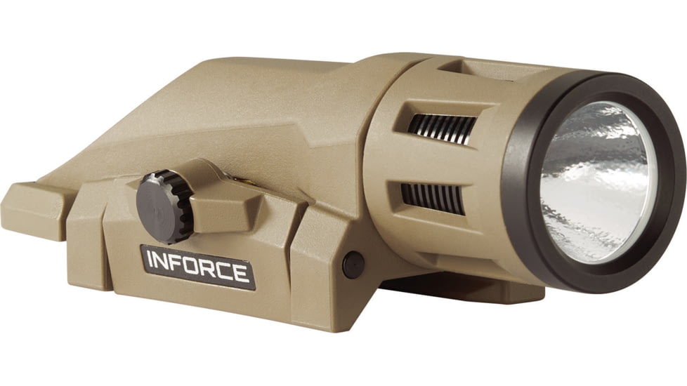 INFORCE Weapon Mounted Multifunction LED Tactical Light, Gen 5, White, 400 Lumens, Flat Dark Earth, W-06-1
