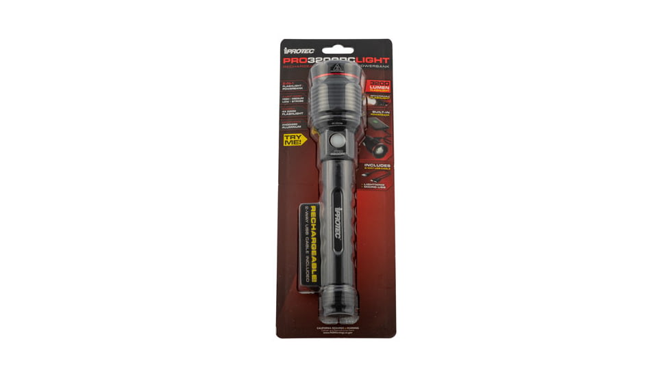 IProtect 6802 Redline RC 3200 Lumens LED Aluminum Black CR18650