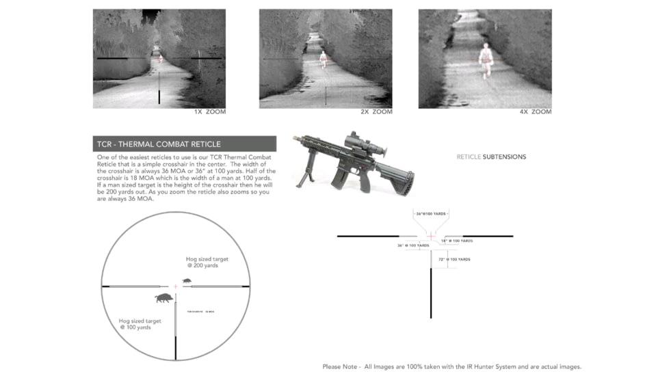 IR Defense IR Hunter MKII 640x480 Multi-Use Thermal Weapon Sight w/35mm Lens, 2.5x Optical/20x Digital Zoom 039208