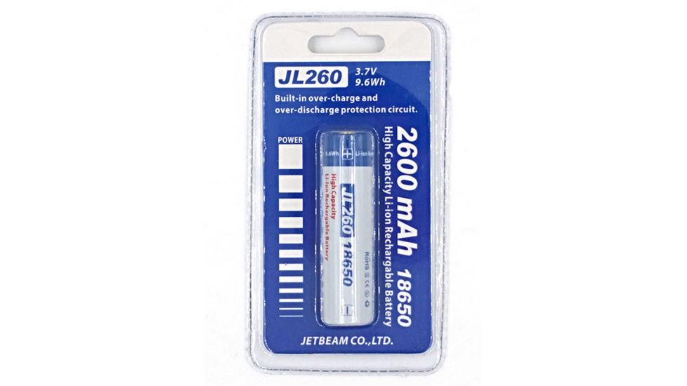 JETBeam 18650 Rechargeable Li-ion Battery, 2600mAh JBJL260