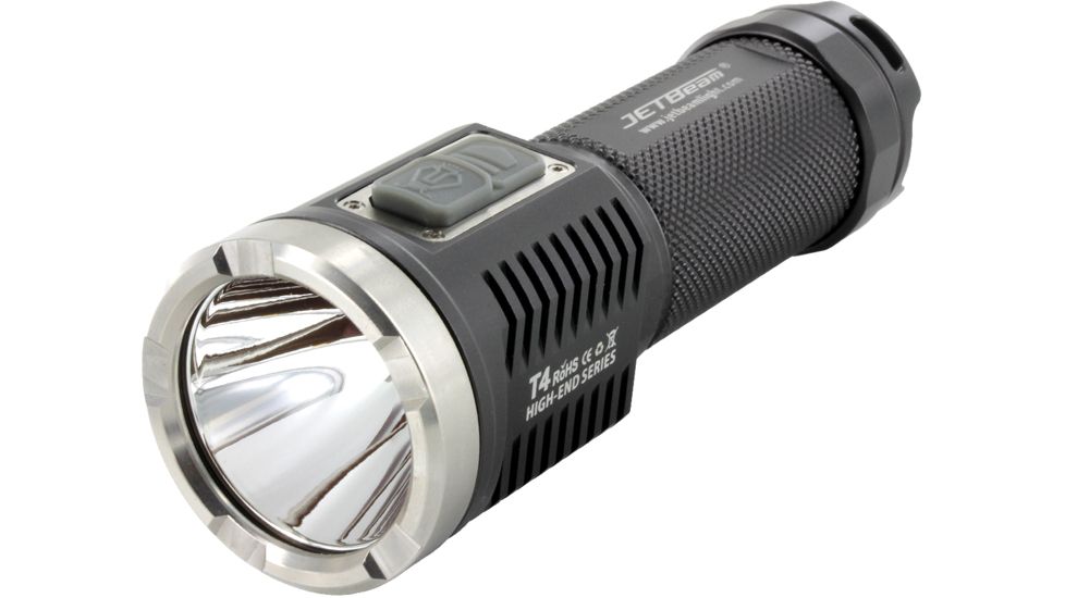 JETBeam T4 Rechargeable Flashlight with Micro USB Port, Black, T4