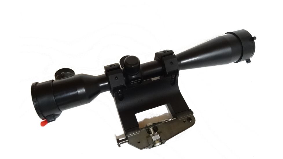 Kalinka Optics KOM 10x42 Illuminated 1000m Reticle Rifle Scope, Side Parallax, 59mm Universal AK and SVD Mount, Black, GSKOM1042LP59