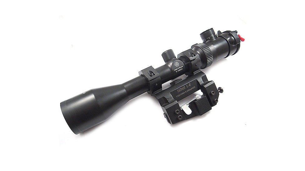Kalinka Optics KOM 2-10x48 Illuminated LS Reticle Rifle Scope, 47mm Universal SVD Mount, Black, GSKOM21048LS47