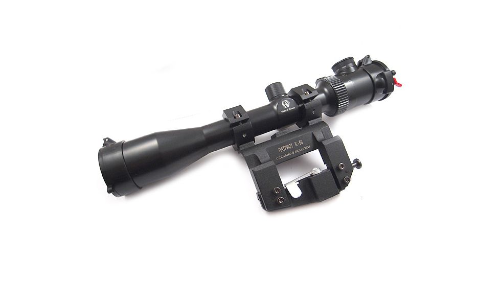 Kalinka Optics KOM 2-10x48 Illuminated LS Reticle Rifle Scope, 59mm Universal AK and SVD Mount, Black, GSKOM21048LS59