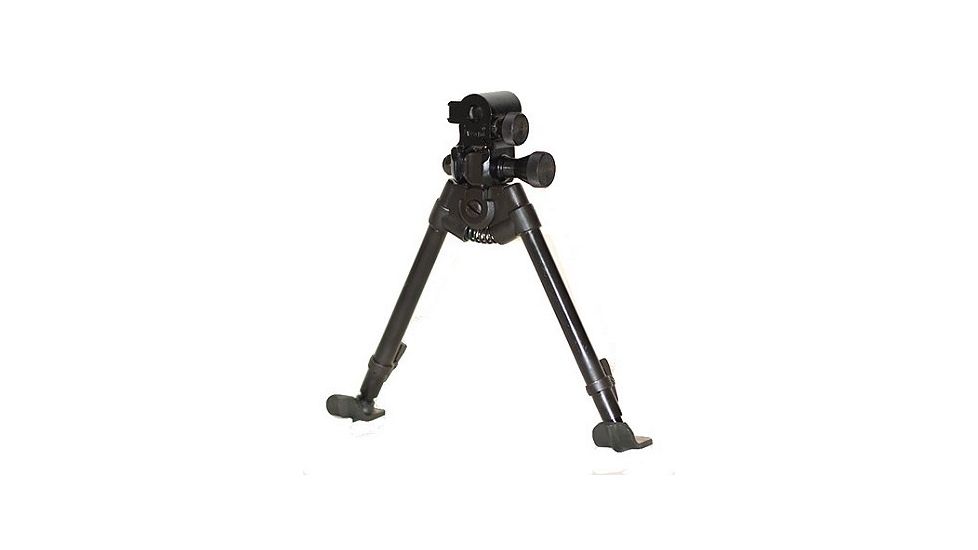 Versa-Pod All Steel Model 72 9-12in Standard Bench Bipod w/Ski Feet And Universal Tactical Adaptor, Black, 160-072