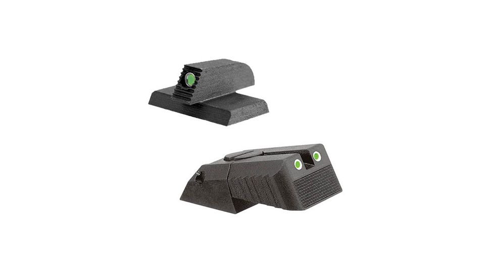 Kensight DAS 1911 Defense Adjustable Rear Sight Set Tritium Insert Night Sight w/ Serrated Blade, Fully Adjustable, Black, 960-629