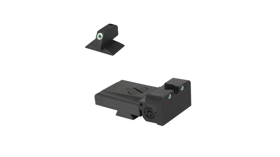 Kensight Springfield Contoured Base Rounded Blade Tritium Rear Sight, Black, 971-253