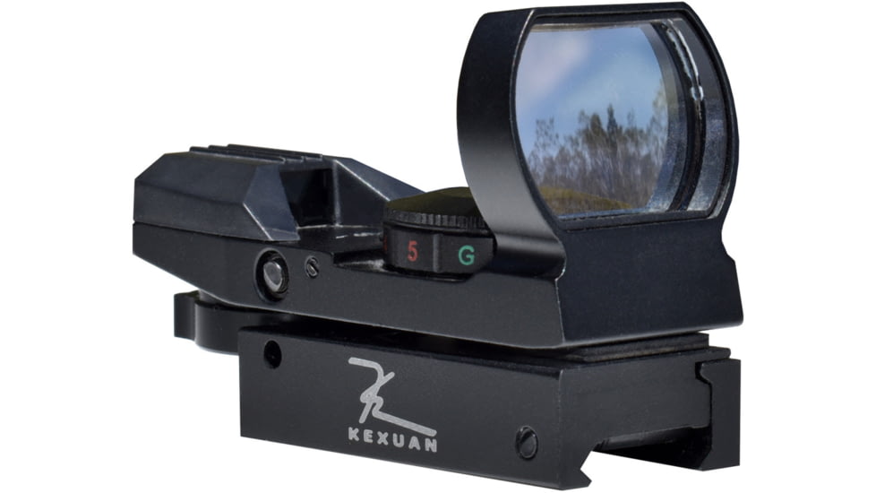 Kexuan Mini Reflex Sight, Red/Green Dot, 4 Reticle Styles, Picatinny Mount, Black, H0101