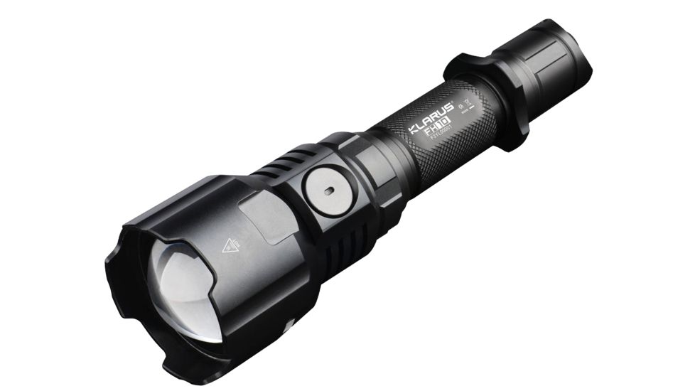 Klarus FH10 LED Flashlight - With 3 Beam Colors - 700 Lumens - Uses 1 x 18650 Included or 2 x CR123A, Black, FH10