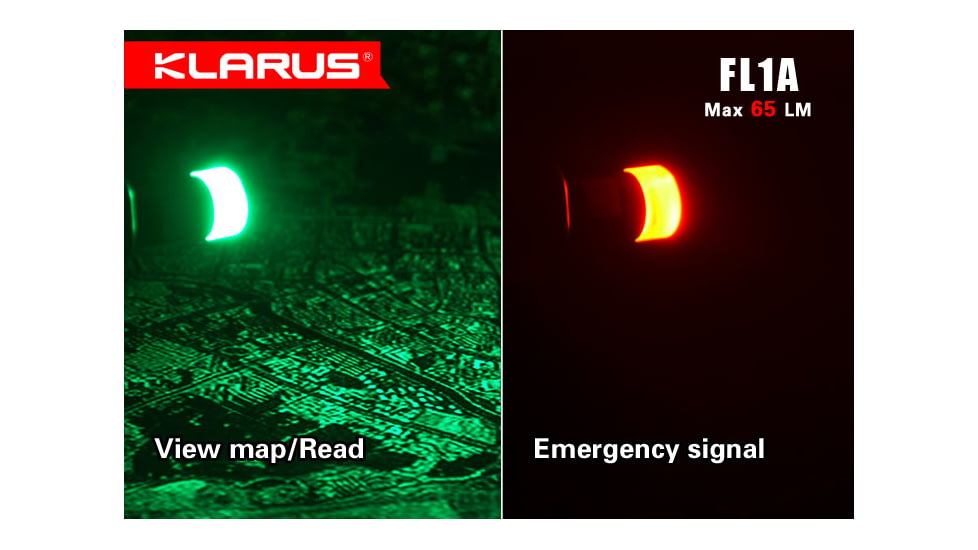 Klarus FL1A Multicolor Waterproof LED Flashlight,Black,65 Lumens KLARUS-FL1A