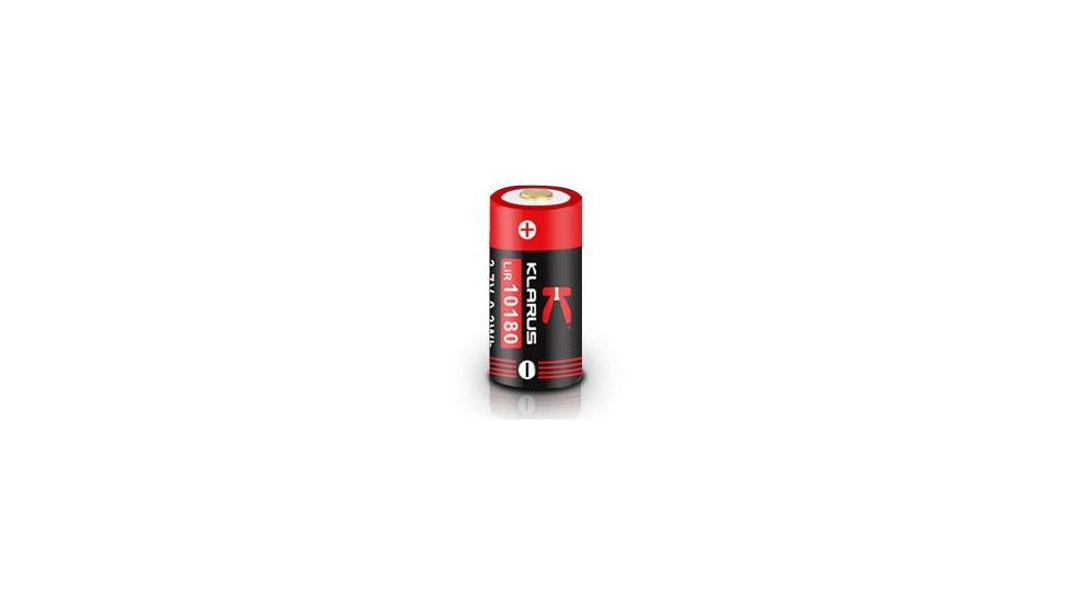 Klarus INR 10180 80mAh 3.7V Unprotected LiNiMnCoO2 Button Top Battery, Red KLARUS-10180BAT-70