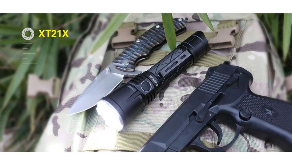 Klarus XT21X 1 x 21700 CREE XHP70.2 P2 LED Tactical Flashlight, 4000 Lumens, Black, XT21X