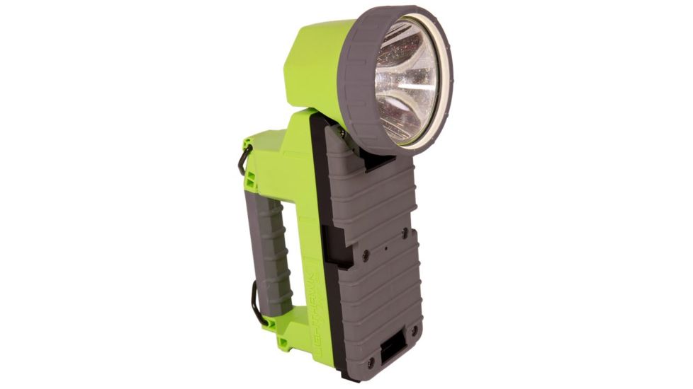 Koehler Bright Star LighthawkLED Vision 600 4-cell w/ Chrgr &amp; 120V AC &amp; 12/24V DC Plugs, Hi-Vis Green Flashlight, 9.5 07712 UTIL