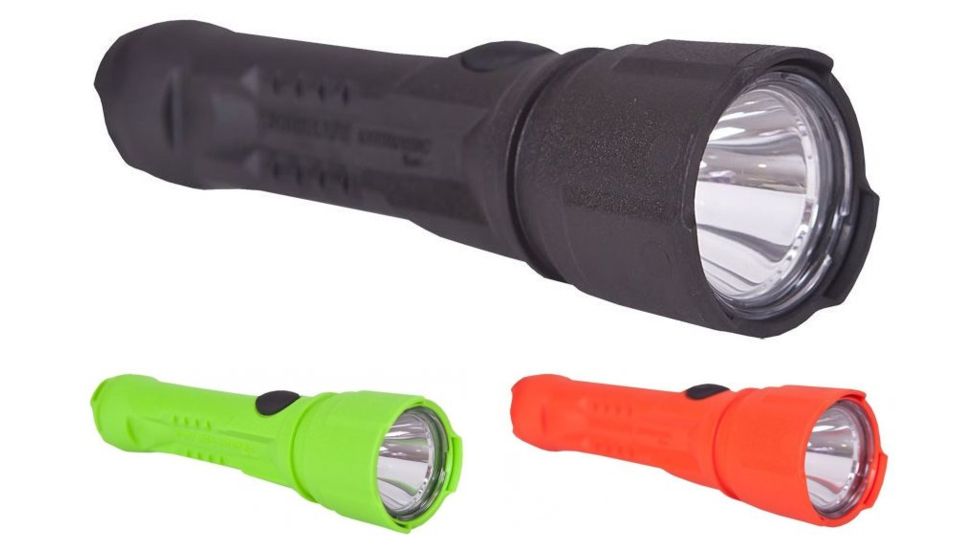Koehler Bright Star Razor 3-AA LED Flashlight, Black, Hi-Vis Green, Safety Orange