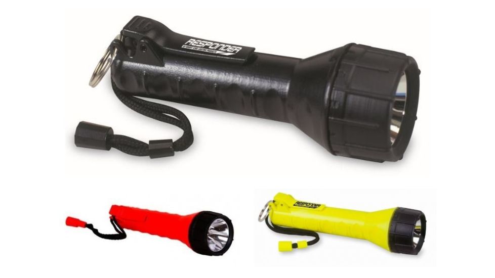 Koehler Bright Star Responder C-cell Submersible Flashlight, Black, Orange, Yellow