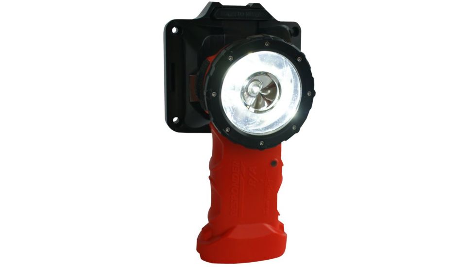 Koehler Bright Star ResponderRA LED w/Charger Base &amp; 120V AC &amp; 12/24V DC Plugs, Div 1, Orange 510221 UTIL