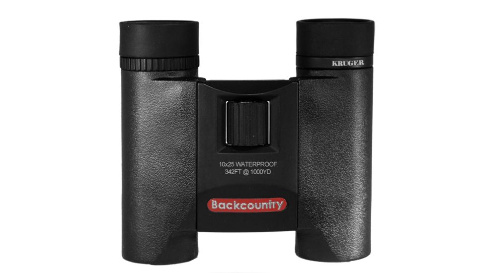 Kruger Optical Backcountry 10x25 Roof Prism Binocular, Black, 61328
