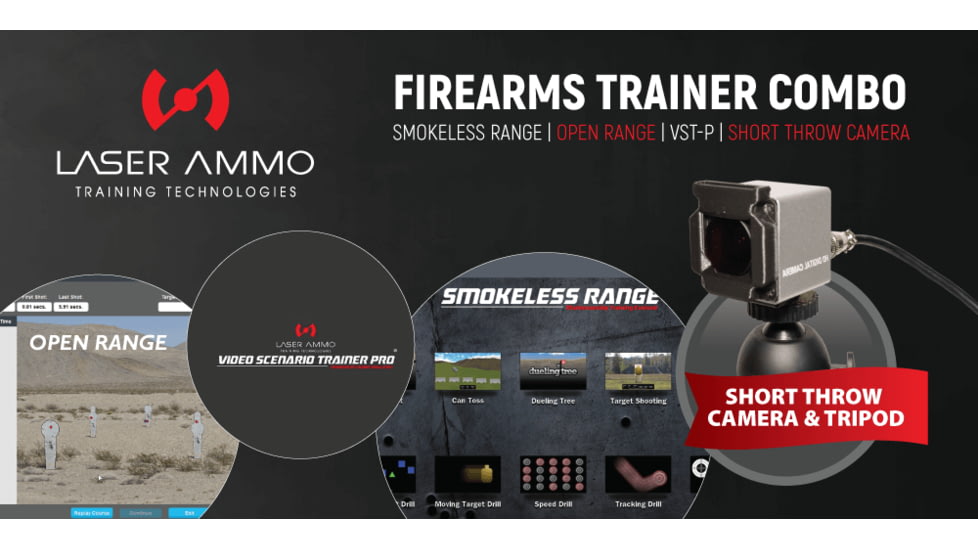 Laser Ammo Smokeless Range Short-Throw Firearms Trainer Combo, Medium, FTSC-ST