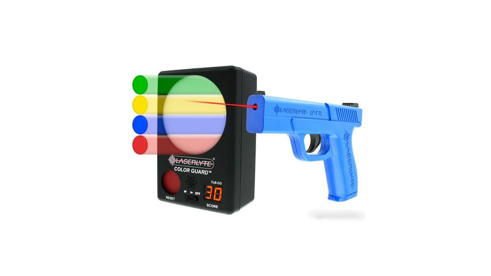LaserLyte Color Changing Target for Situational Awareness Kit with Trigger Tyme Full-Size Pistol Laser TLB-LCG