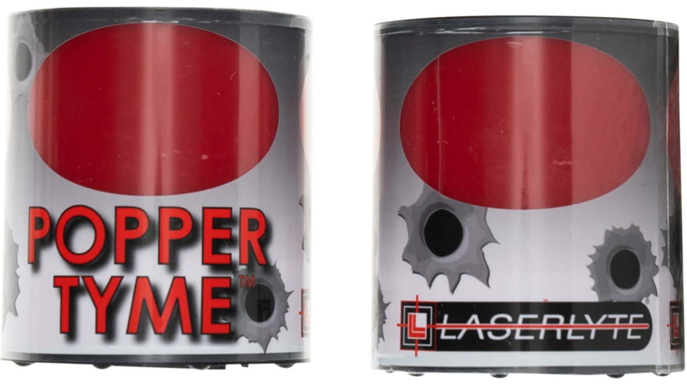 LaserLyte PopperTyme Laser Targets Compatible with Training Lasers, Red/Black, 1231434