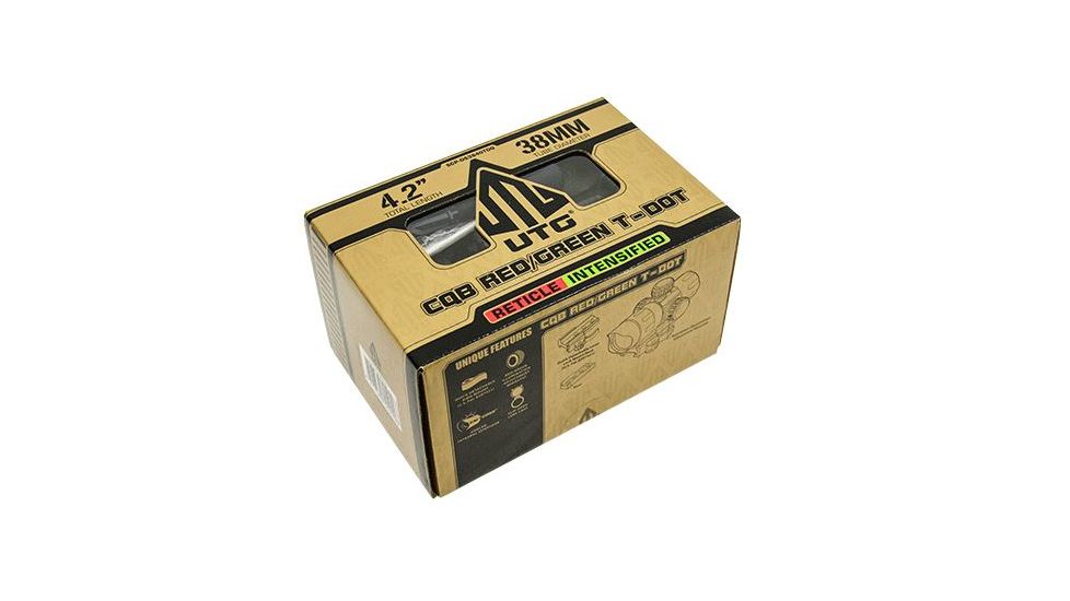 Leapers UTG ITA Red/Green T-Dot with QD Mount, Riser Adaptor, Black, 4.2in SCP-DS3840TDQ