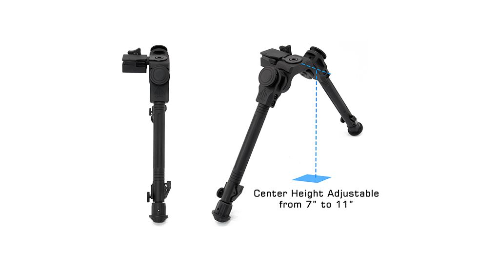 Leapers Over Bore Bipod 7 in-11 in Center Height, Picatinny, Black TL-BPOB01
