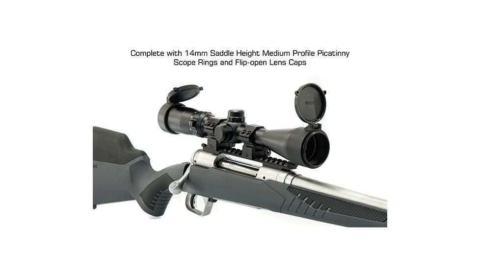 Leapers True Hunter Classic Rifle Scope, 3-9x40mm, 1inch Tube, Second Focal Plane, Wire Mil-dot Reticle, Matte Black, SCP-3940EW