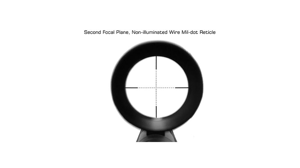 Leapers Second Focal Plane, Non-illuminated Wire Mil-dot Reticle