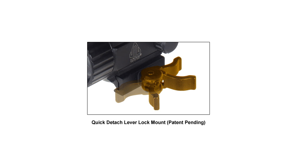 Leapers UTG 3.8in ITA Red/Green Circle Dot Sight w/Integral QD Mount, 4MOA Reticle, Black, SCP-RG40CDQ
