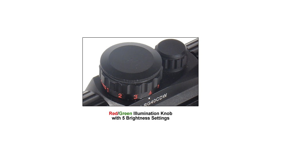 Leapers UTG 3.8in ITA Red/Green Circle Dot Sight w/Integral QD Mount, 4MOA Reticle, Black, SCP-RG40CDQ