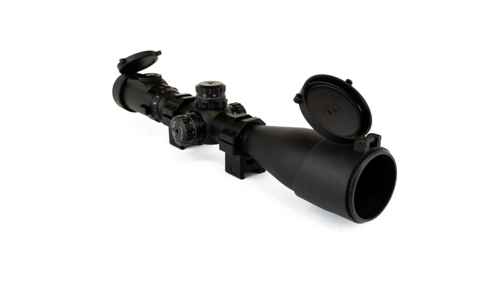 Leapers UTG 30mm SWAT 3-12x44 Illumination Enhancing Mil-Dot Reticle Rifle Scope, Black