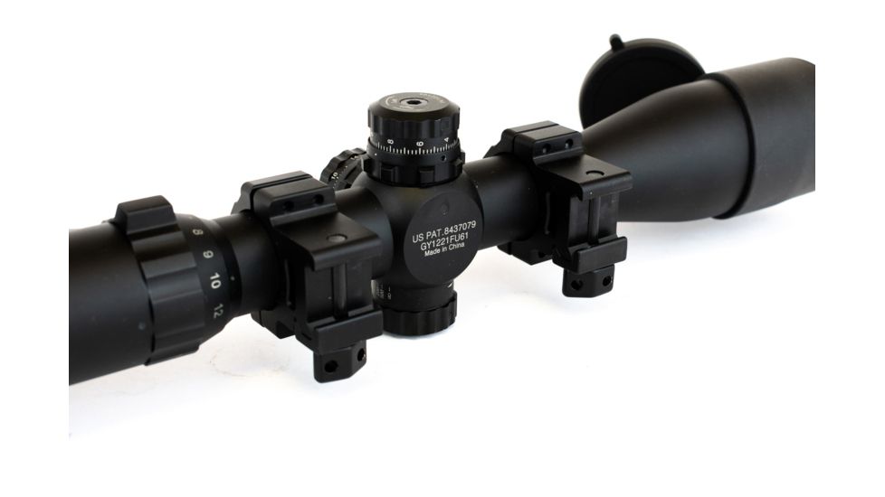 Leapers UTG 30mm SWAT 3-12x44 Illumination Enhancing Mil-Dot Reticle Rifle Scope, Black