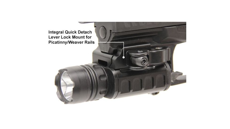 Leapers UTG 400 Lumen Compact LED Weapon Light,Black w/QD Lever Lock LT-ELP223Q-A, EDEMO1