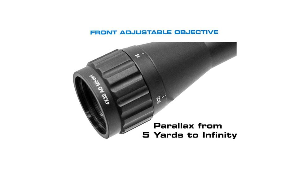 Leapers UTG 4X32 1in. True Hunter Scope, AO, TF2+, Airgun Rings, _x000D_ SCP-U432AODT2