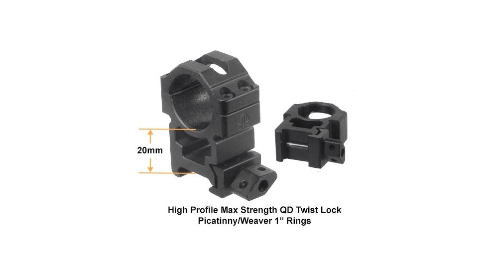 Leapers UTG 6-24x50mm 1in Hunter Rifle Scope, AO, 36-color Mil-dot, QD Rings, _x000D_ SCP-U6245AOIEW