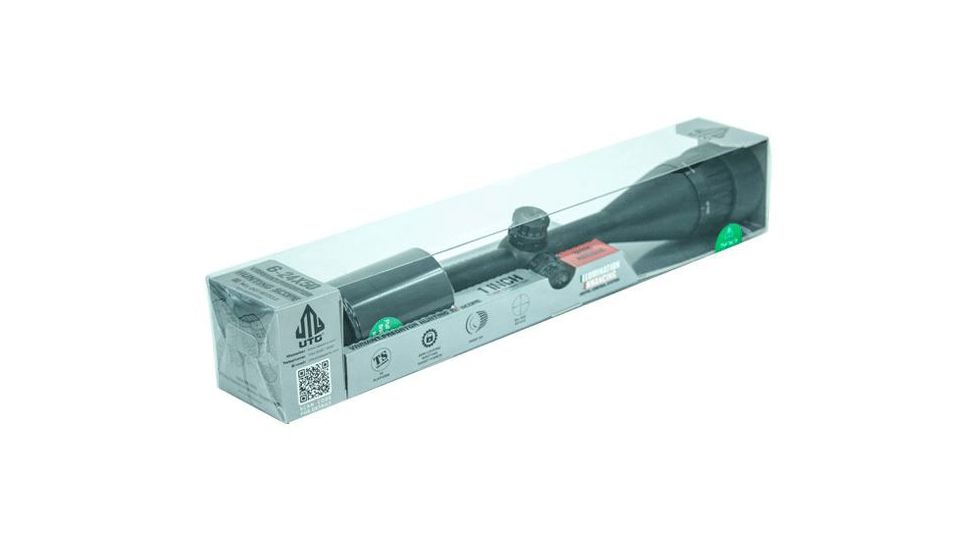 Leapers UTG 6-24x50mm 1in Hunter Rifle Scope, AO, 36-color Mil-dot, QD Rings SCP-U6245AOIEW