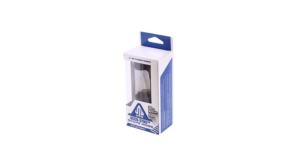 Leapers UTG Accu-Sync 30mm Medium Profile 50mm Offset Pic. Rings, Blue Anodize AIR31850AB