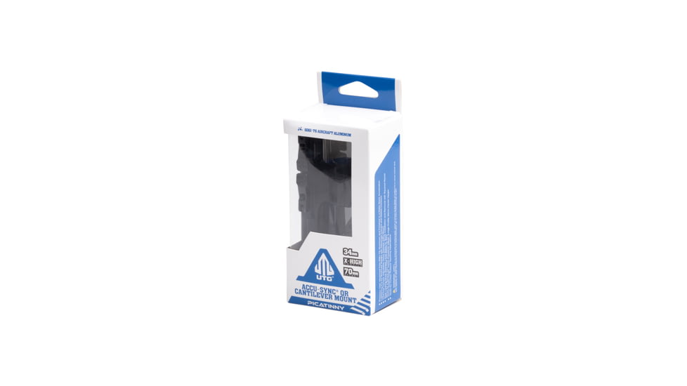 Leapers UTG ACCU-SYNC QR Cantilever Mount, 34mm, Extra High Profile, 70mm Offset, Black, AIR42270Q