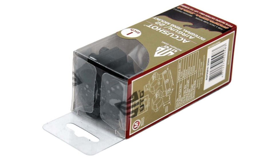 Leapers UTG ACCUSHOT 1in Medium Profile Airgun Integral Mount, Black, RGPM2PA-25M4