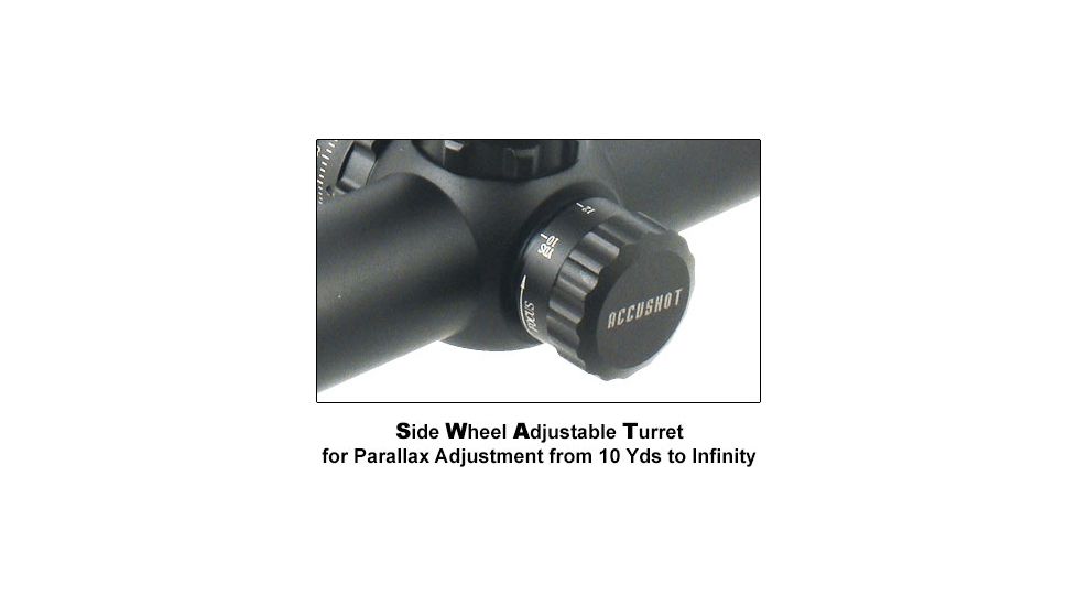 Leapers UTG AccuShot 30mm Tube 4-16x44 IE Rifle Scope w/AO Mildot, EZ-TAP &amp; Rings SCP3-U416AOIEW