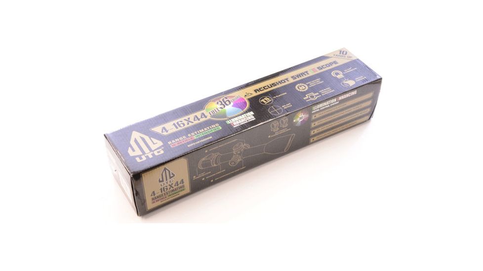Leapers UTG AccuShot 30mm Tube 4-16x44 IE Rifle Scope w/AO Mildot, EZ-TAP &amp; Rings SCP3-U416AOIEW