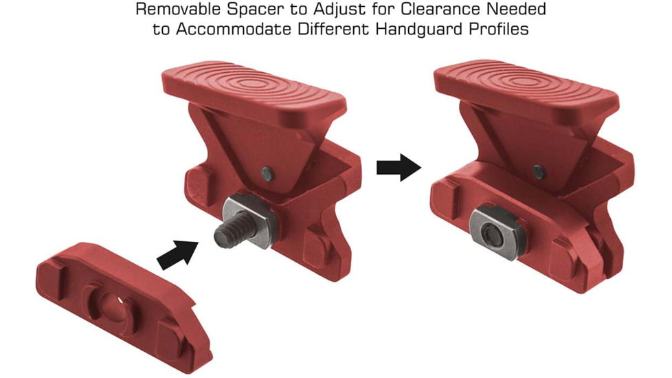 Leapers UTG Angled Index Mount, M-LOK, Matte Red, TL-TRM01R