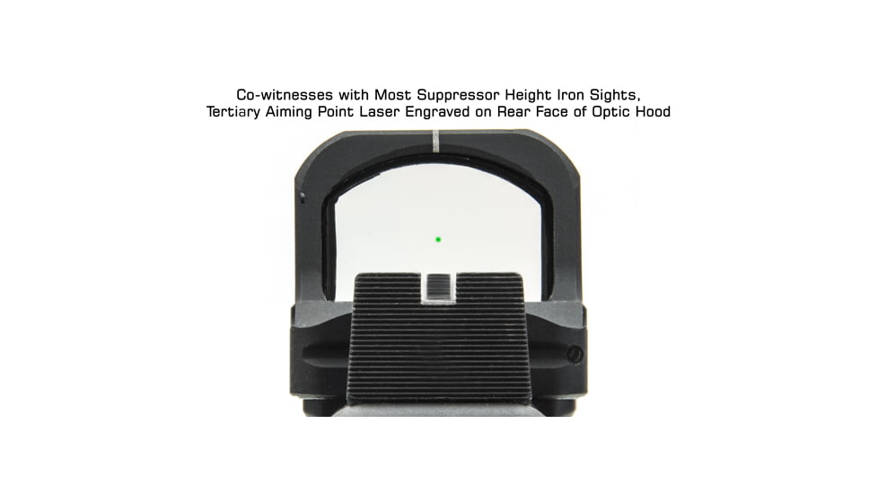 Leapers UTG OP3 Micro Red Dot Sights - Reflex, 4 MOA Single Dot, Green, Adaptive Base, Black, OP-RDM20G