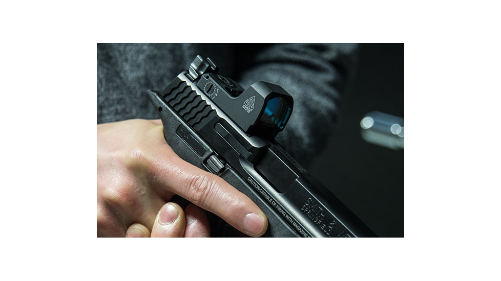 Leapers UTG OP3 Micro Red Dot Sights - Reflex, Red 4 MOA Single Dot, Adaptive Base, Black, OP-RDM20R