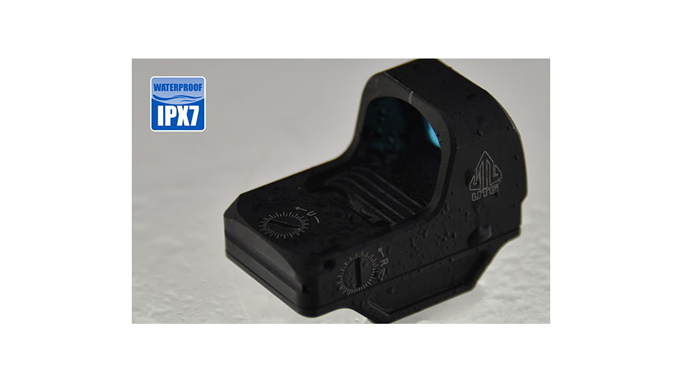 Leapers UTG OP3 Micro Red Dot Sights - Reflex, Red 4 MOA Single Dot, Adaptive Base, Black, OP-RDM20R