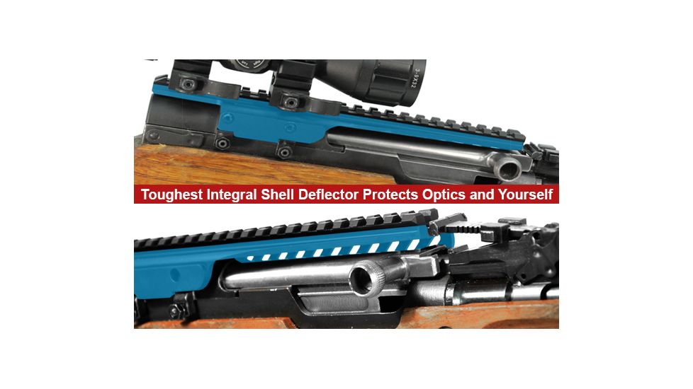 Leapers UTG PRO SKS Receiver Cover Mount w/22 Slots, Shell Deflector, MTU017