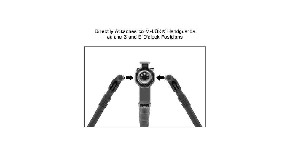 Leapers UTG Recon Flex II Bipod, 7in-9in Center Height, M-LOK, Black, TL-BPDM03